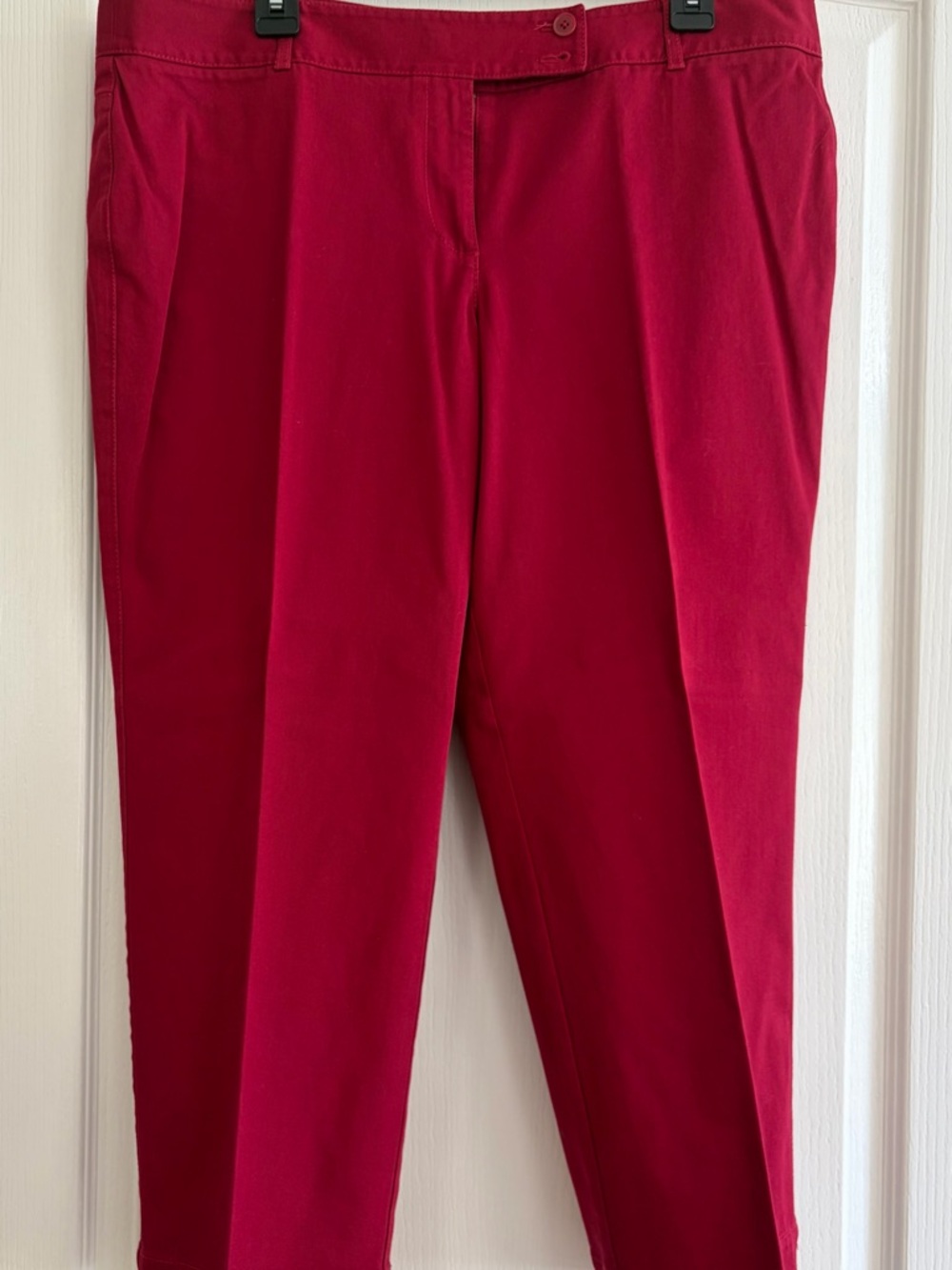Ann Taylor LOFT Marisa Straight-Leg Pants in Bright Red Like New Size 14